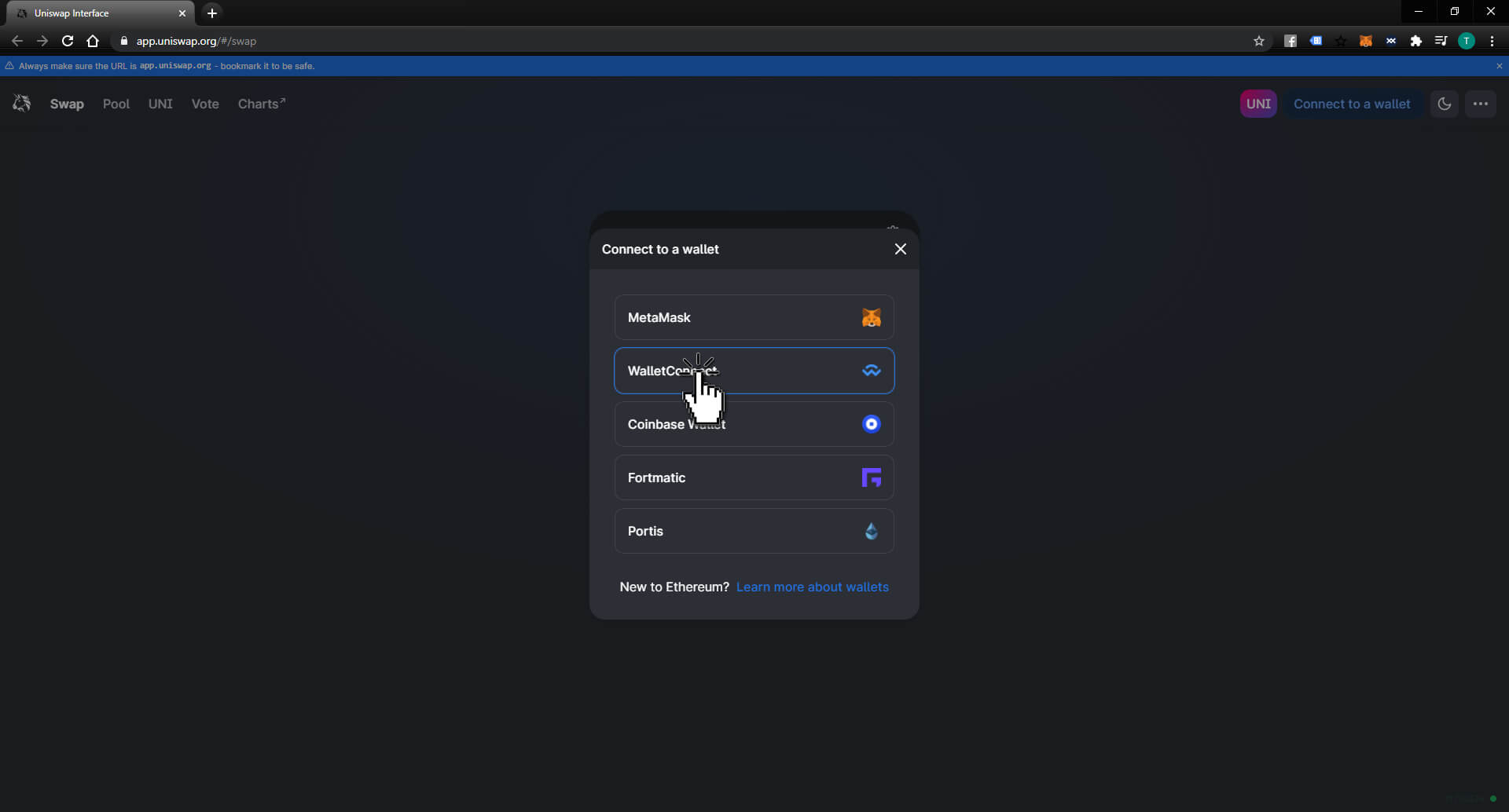 Wallet Connect Uniswap