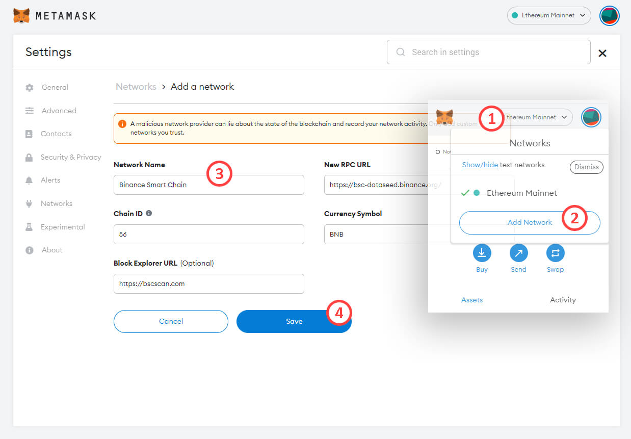 Titano Network Metamask