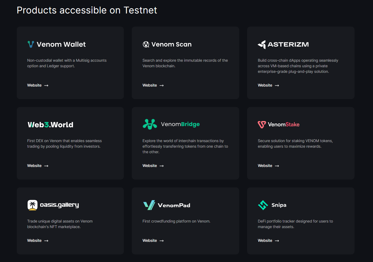 Venom network ecosystem