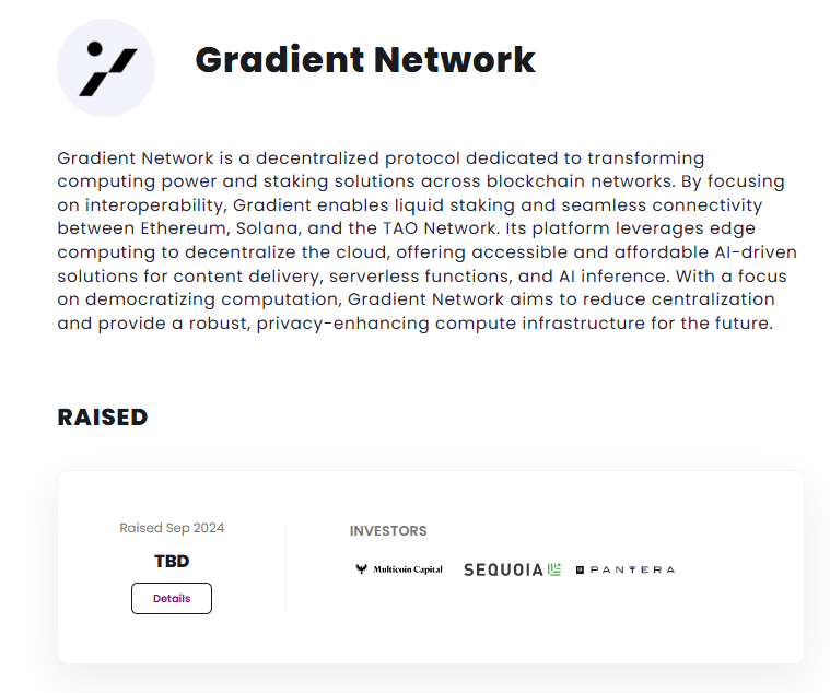 Gradient airdrop fund