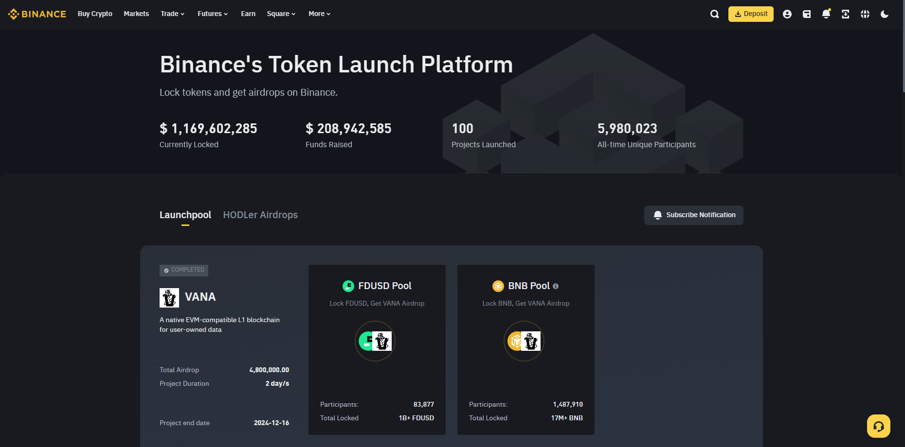 Generate Income on Binance launchpool cut