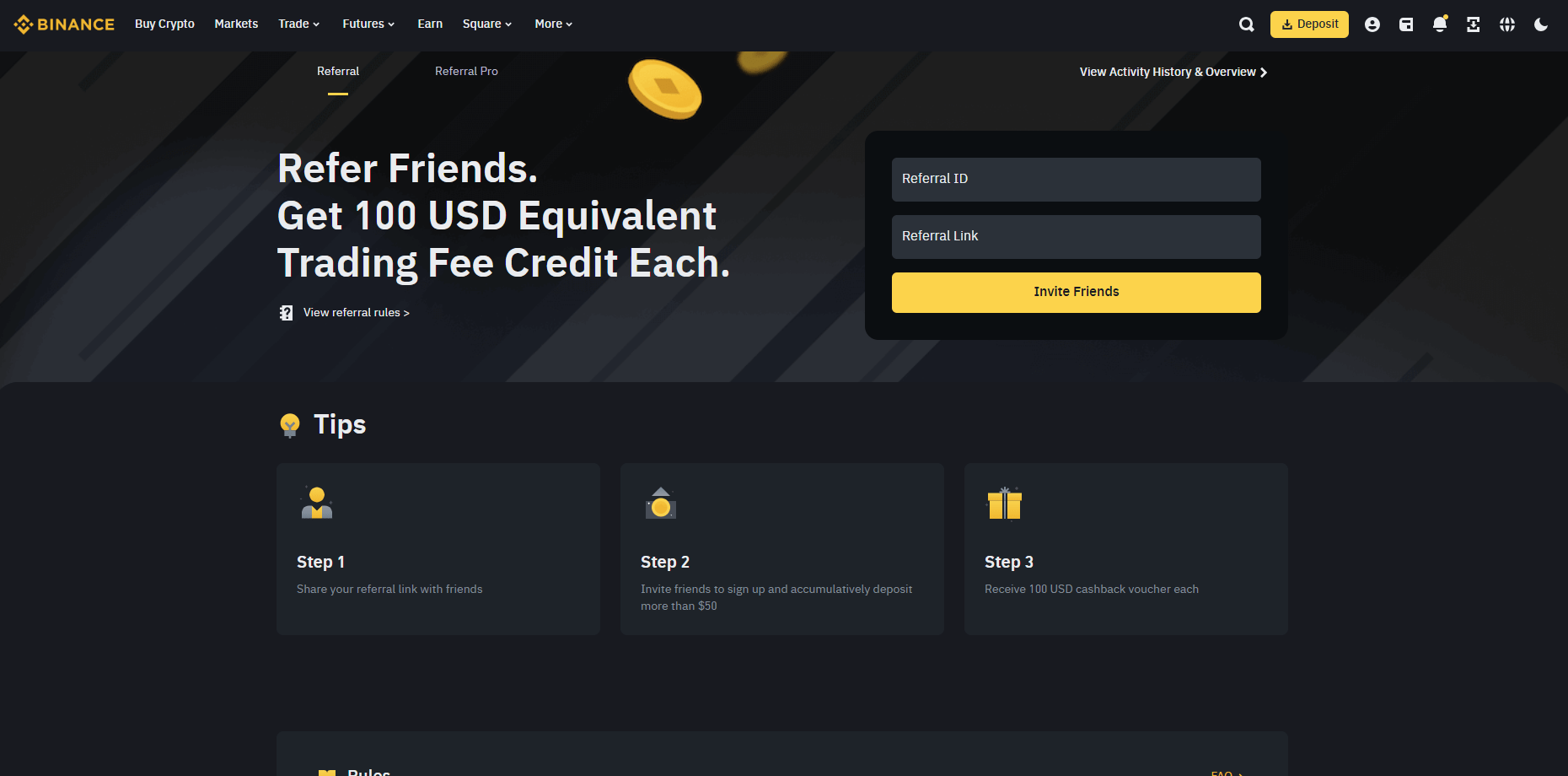 Generate Income on Binance referral cut