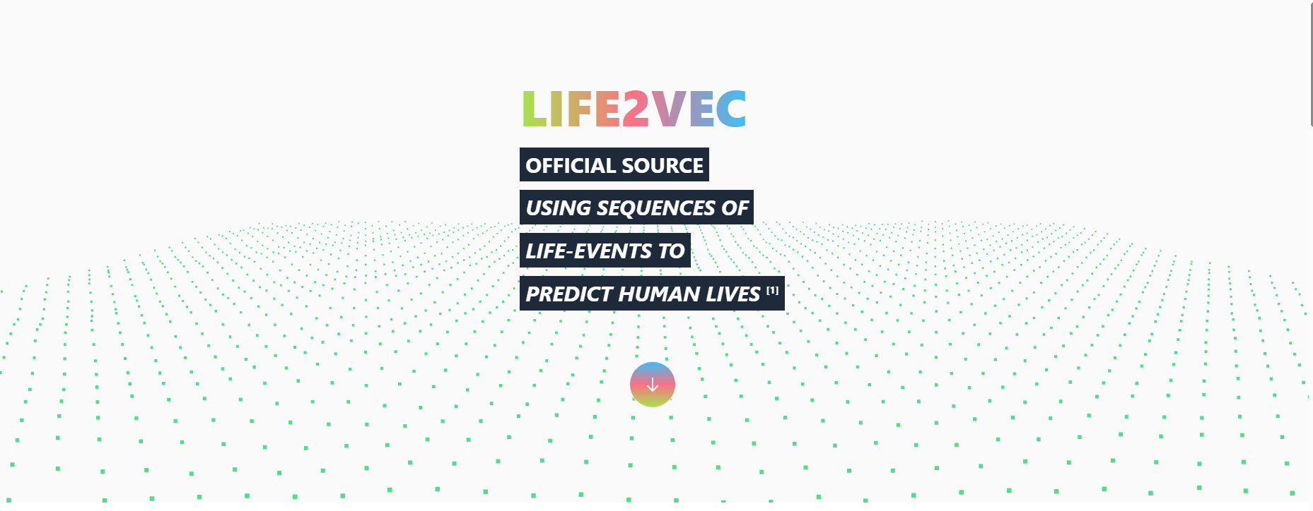 Life2vec Crypto homepage